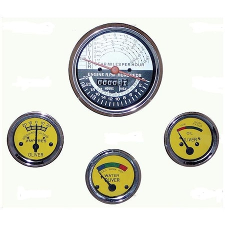 Aftermarket 100575A New Tach Oil Water Amp Instrument Gauge Kit for Oliver Super 55 GAH30-0038
